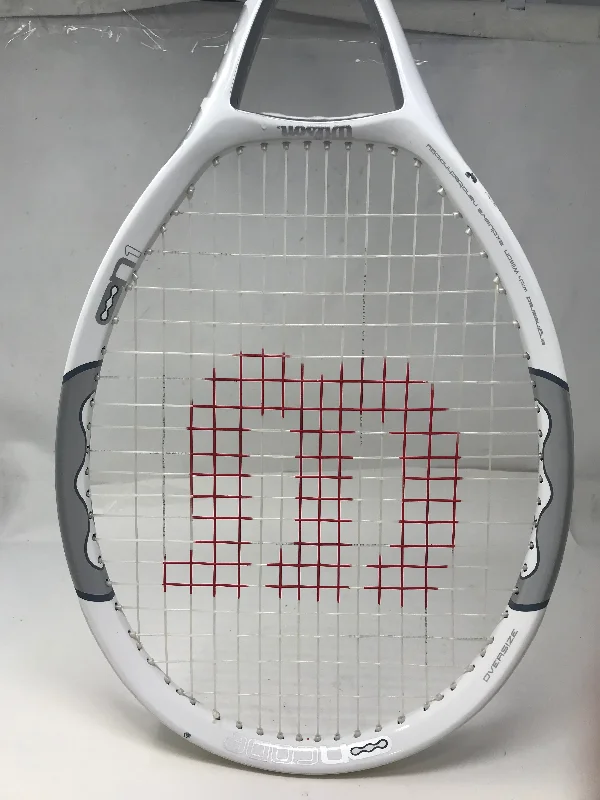 Used Wilson Ncode N1 Tennis Racket (4 3/8") 27.9 Inch Strung White Oversized