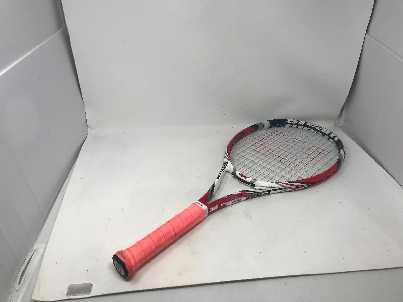 Used Wilson 4 3/7" Steam 96 Tennis Racquet White/Black/Red