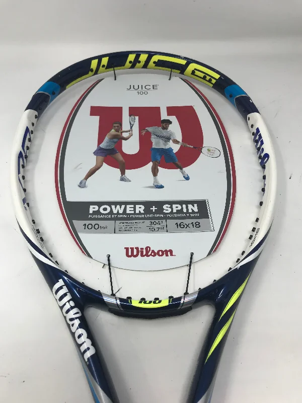 New Other Wilson Juice 100 Tennis Racquet UNSTRUNG White/Blue