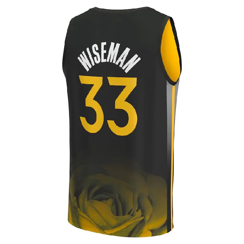 Personalized Basketball Jersey for Special Occasions-G.State Warriors #33 James Wiseman Fanatics Branded 2022-23 Fastbreak Jersey  City Edition Black Stitched American Basketball Jersey