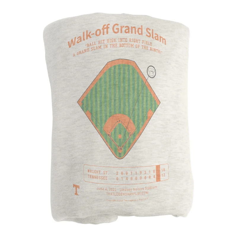 Unique Team Home Textiles for Personalized Game Rooms-Tennessee Legendary Play Walk-off Grand Slam Sublimated Sweatshirt Blanket