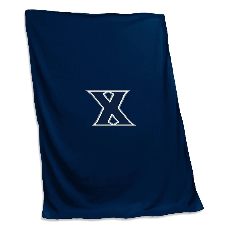 Soft and Comfortable Team Home Textiles for Dorm Rooms-Xavier Screened Sweatshirt Blanket