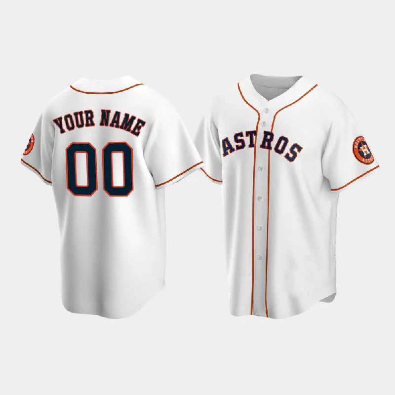 Classic Baseball Jersey for Traditional Style-Custom Houston Astros Baseball Jerseys White Stitched Jerseys LOGO