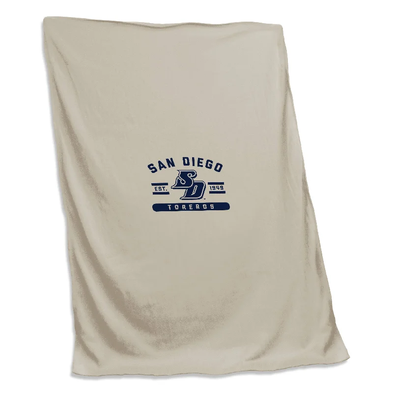 Team Home Textiles with Eco-Friendly Fabrics for Conscious Fans-University of San Diego Sublimated Sweatshirt Blanket