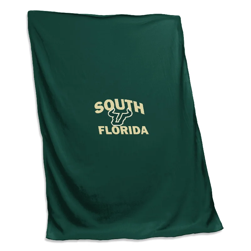 Durable and Washable Team Home Textiles for Busy Households-South Florida Screened Sweatshirt Blanket