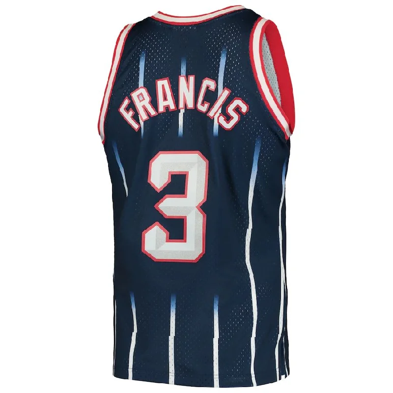 Lightweight Basketball Jersey for Travel and Game Days-H.Rockets #3 Steve Francis Mitchell & Ness 1999-2000 Hardwood Classics Swingman Player Jersey Navy Stitched American Basketball Jersey