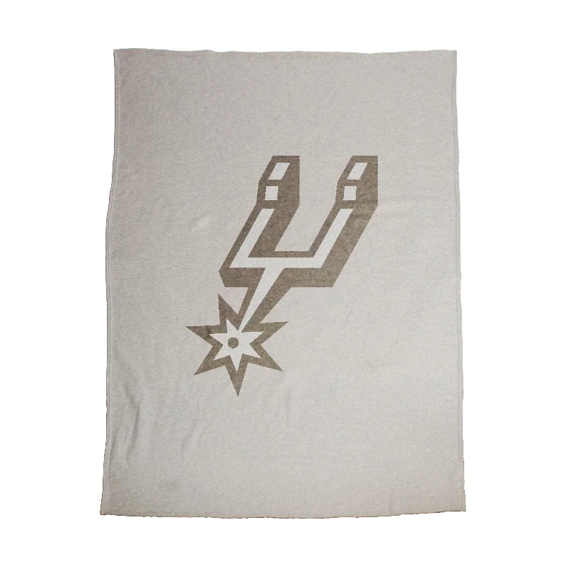 Team Home Textiles with Comfortable Throws and Blankets-San Antonio Spurs Oversized Logo Sublimated Sweatshirt Blanket