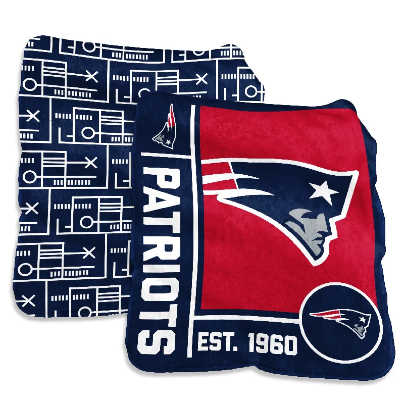 Team Home Textiles with Comfy Cushions and Pillows for Relaxation Areas-New England Patriots 60x70 Super Plush Blanket