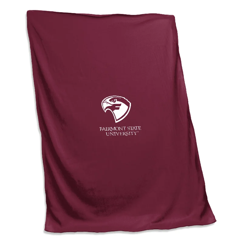 Customizable Team Home Textiles for Fan Apparel and Bedding-Fairmont State Screened Sweatshirt Blanket