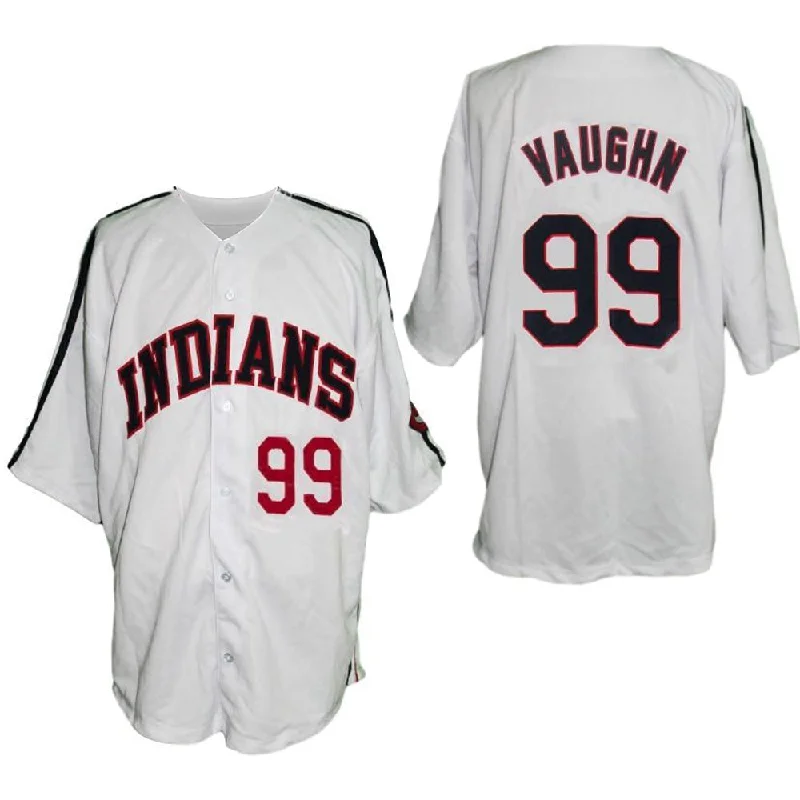 Comfortable Jersey for League Baseball Play-Ricky Wild Thing Vaughn #99 Major League Baseball Jersey  - White