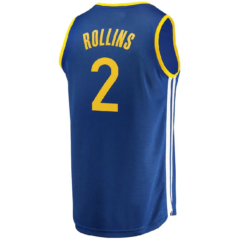 Breathable Basketball Jersey for Hot Weather-G.State Warriors #2 Ryan Rollins Fanatics Branded 2021-22 Fast Break Replica Jersey  Icon Edition Royal Stitched American Basketball Jersey