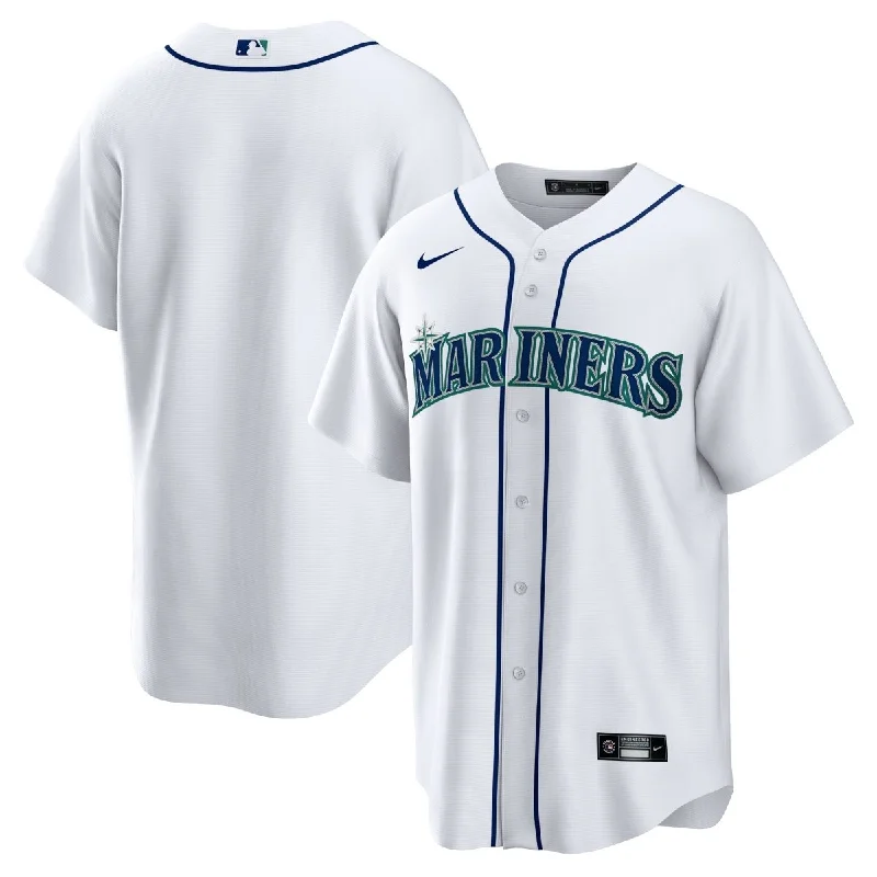 Stylish Pinstripe Baseball Jersey for Vintage Look-Seattle Mariners White Nike Limited Baseball Jersey