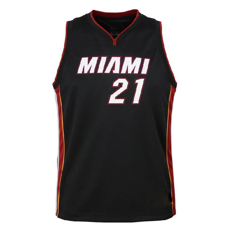 Basketball Jersey for Streetwear and Casual Looks-M.Heat #21 Hassan Whiteside wingman Jersey  Icon Edition Black Stitched American Basketball Jersey