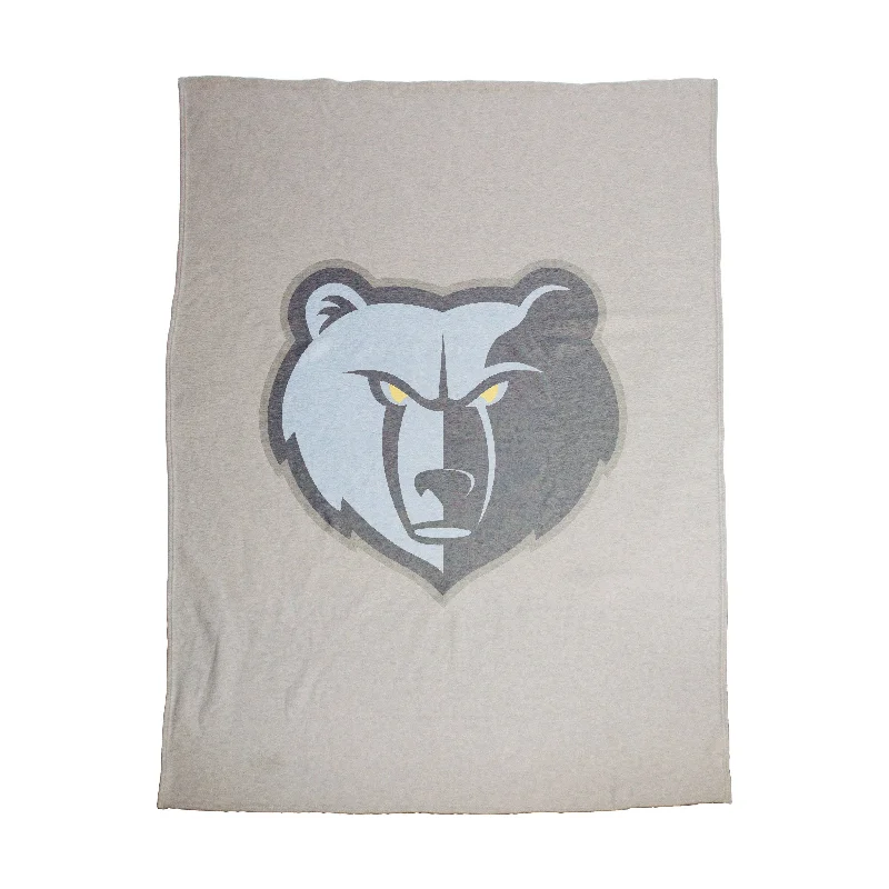 Team Home Textiles with Reversible Designs for Versatile Use-Memphis Grizzlies Oversized Logo Sublimated Sweatshirt Blanket