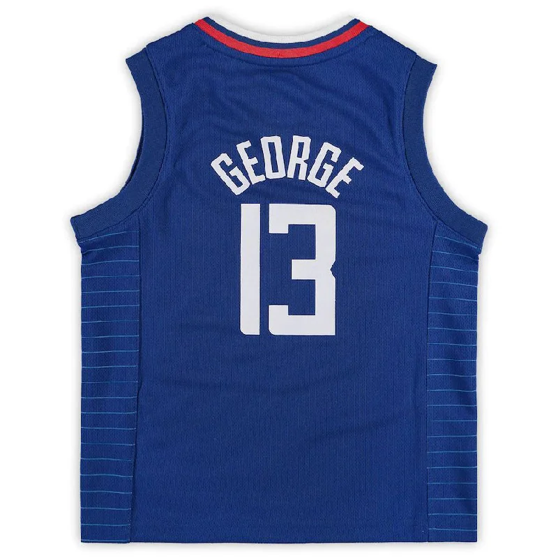 Basketball Jersey with Bold Graphics for Style-LA.Clippers #13 Paul George Preschool 2020-21 Fast Break Replica Jersey  Icon Edition Royal Stitched American Basketball Jersey