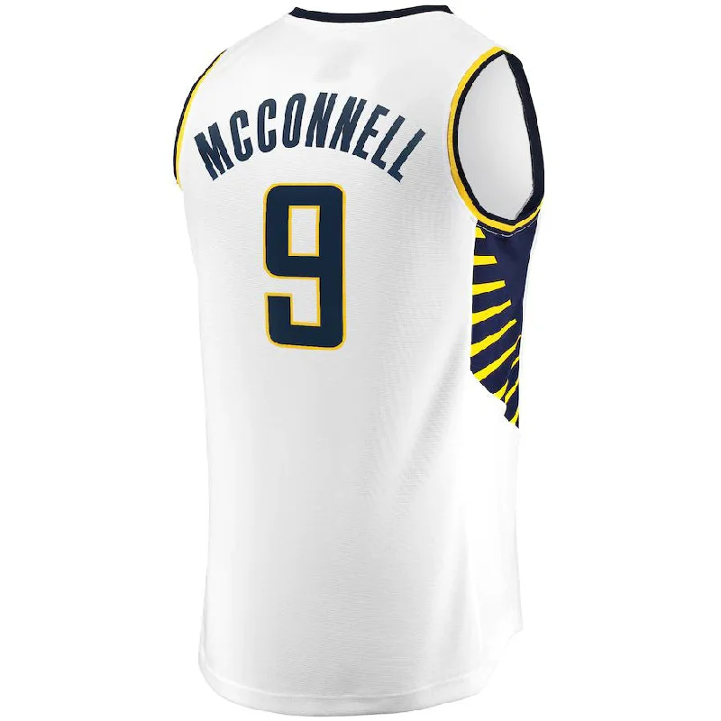 Youth Basketball Jersey with Fun Designs for Kids-IN.Pacers #9 T.J. McConnell Fanatics Branded Fast Break Player Replica Jersey Association Edition White Stitched American Basketball Jersey