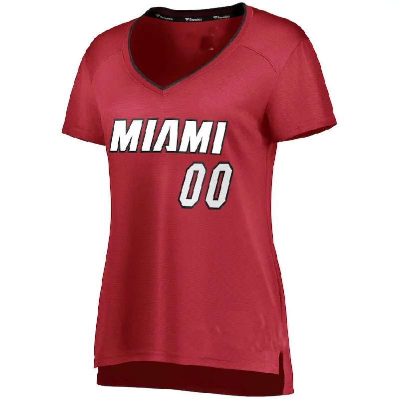 Comfortable Basketball Jersey for All-Day Wear-Custom M.Heat Fanatics Branded Women's Fast Break Replica Red Statement Edition Stitched Basketball Jersey