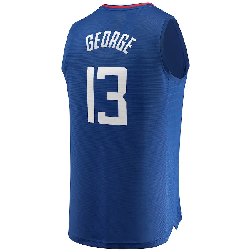 Breathable Basketball Jersey for Hot Weather-LA.Clippers #13 Paul George  Fanatics Branded Fast Break Player Jersey Icon Edition Royal Stitched American Basketball Jersey