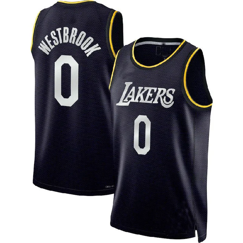 Official NBA Basketball Jersey for Fans-LA.Lakers #0 Russell Westbrook 2022 Select Series MVP Swingman Jersey  Black Stitched American Basketball Jersey