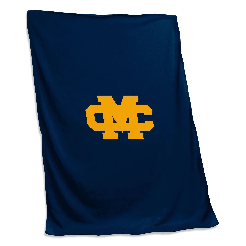 Eco-Conscious Team Home Textiles with Sustainable Fabrics-Mississippi College Screened Sweatshirt Blanket