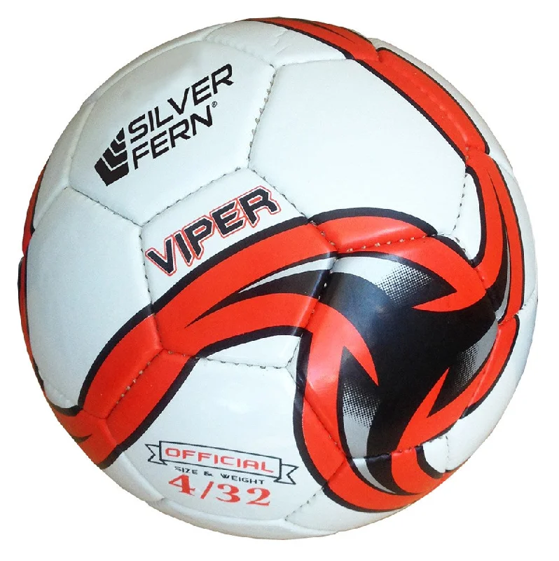 Affordable Football for Youth Leagues and Beginners-Silver Fern Viper Soccer Ball sz4