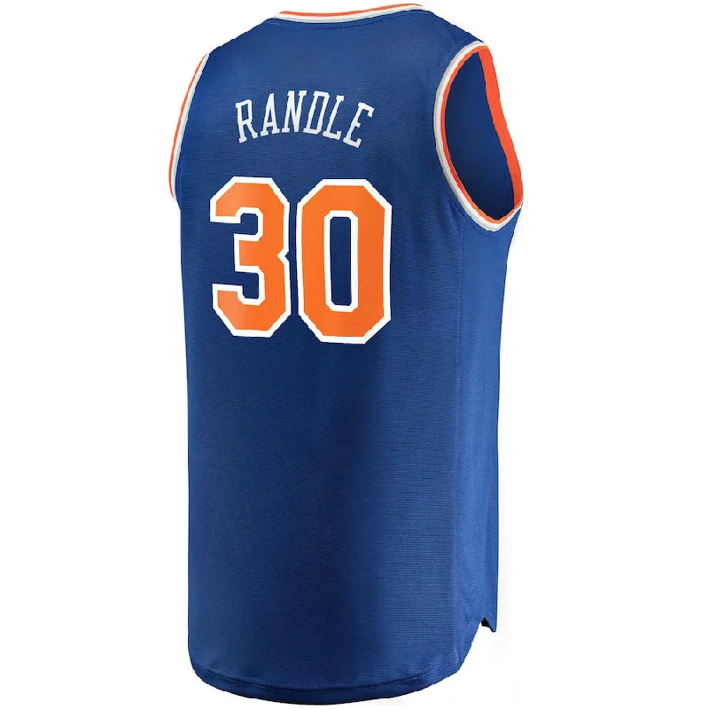 Stylish Basketball Jersey with Bold Patterns and Colors-NY.Knicks #30 Julius Randle Fanatics Branded 2020-21 Fast Break Replica Jersey  Icon Edition  Blue Stitched American Basketball Jersey