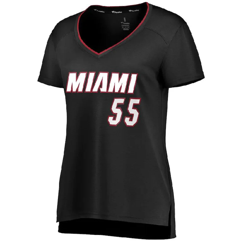 Athletic Basketball Jersey for High-Intensity Games-M.Heat #55 Duncan Robinson Fanatics Branded Women's Fast Break Replica Jersey  Icon Edition Black Stitched American Basketball Jersey