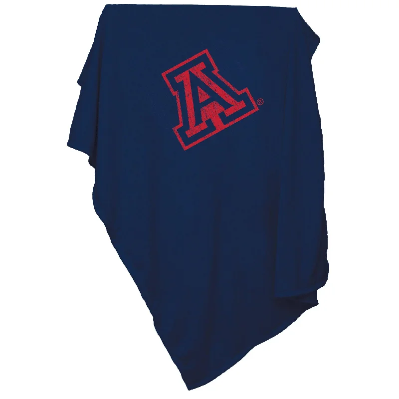 Soft and Comfortable Team Home Textiles for Dorm Rooms-Arizona Sweatshirt Blanket (Screened)