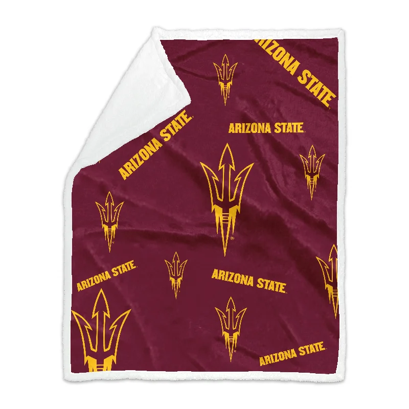 Team Home Textiles with Bold Team Colors for Fan-Centered Homes-Arizona State 50x60 Plush Sherpa Throw