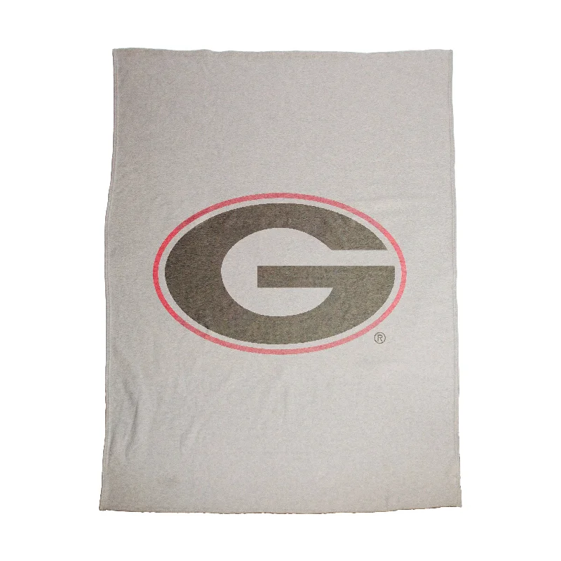 Team Home Textiles with Practical and Stylish Storage Solutions-Georgia Oversized Logo Sublimated Sweatshirt Blanket