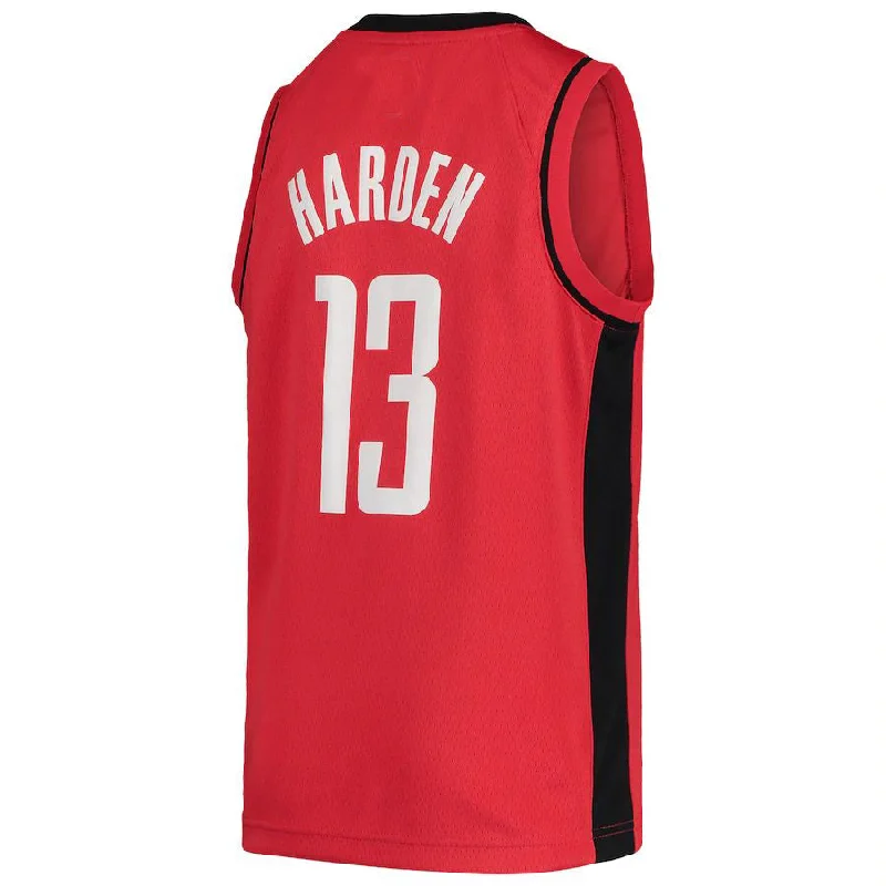 Basketball Jersey for Streetwear and Casual Looks-H.Rockets #13 James Harden Team Swingman Jersey Icon Edition Red Stitched American Basketball Jersey