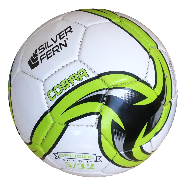 Professional Football with High-Traction Cover-Silver Fern Cobra Soccer Ball sz5