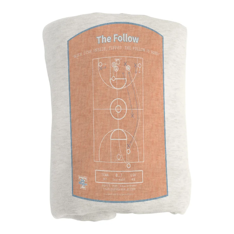 Team Home Textiles for Kids' Rooms and Playrooms with Team Branding-Tennessee Legendary Play The Follow Sublimated Sweatshirt Blanket