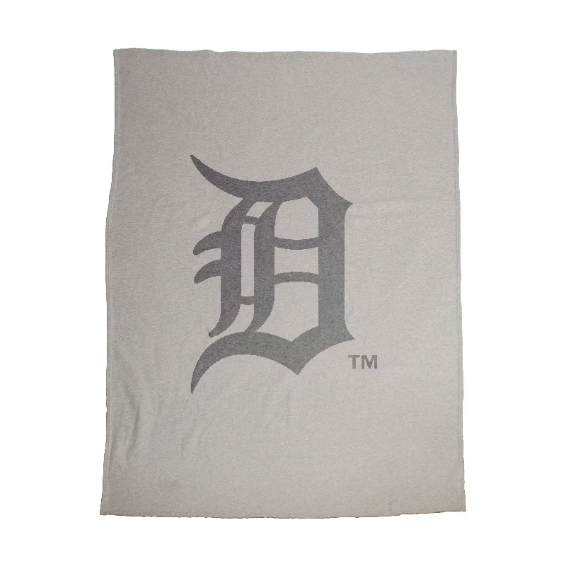 Team Home Textiles with Embroidered Logos for Classy Fan Style-Detroit Tigers Oversized Logo Sublimated Sweatshirt Blanket