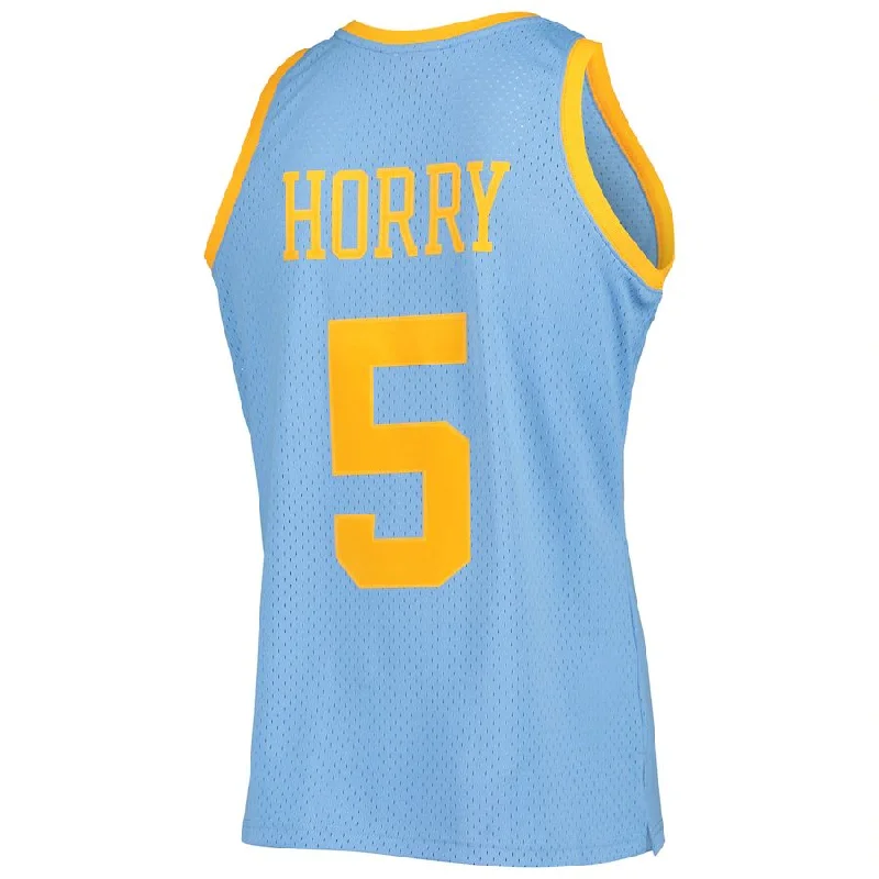 Performance Basketball Jersey for High-Level Play-LA.Lakers #5 Robert Horry Mitchell & Ness 2001-02 Hardwood Classics Swingman Jersey Powder Blue Stitched American Basketball Jersey