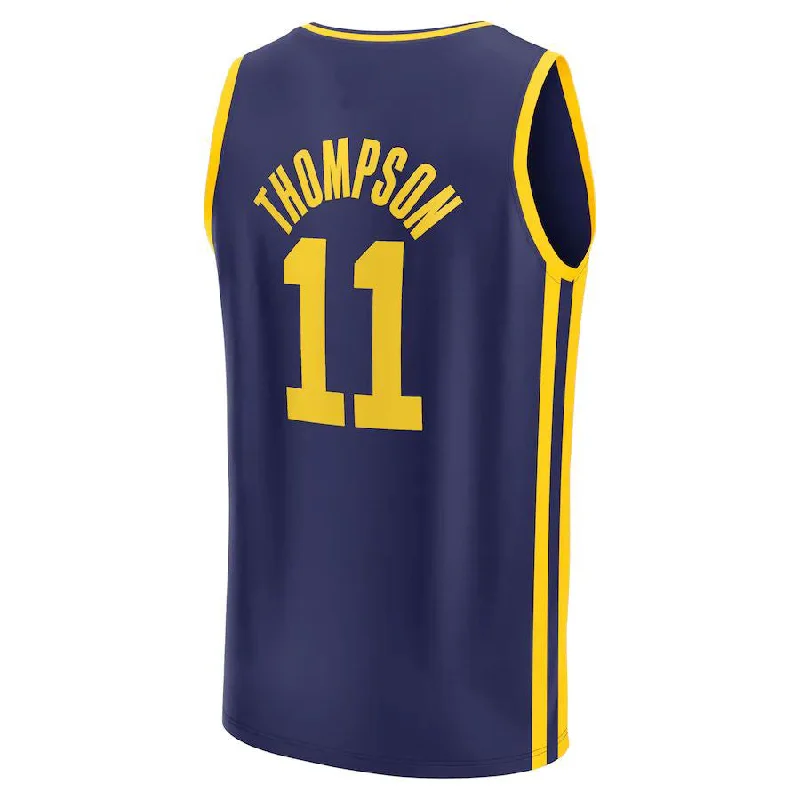 Stylish Basketball Jersey for Casual Outfits-G.State Warriors #11 Klay Thompson Fanatics Branded 2022-23 Fast Break Replica Player Jersey Statement Edition Navy Stitched American Basketball Jersey