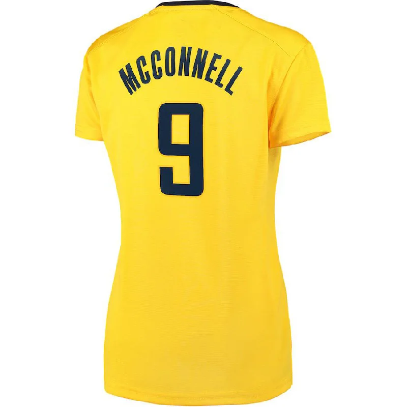 Custom Basketball Jersey for School Sports Teams-IN.Pacers #9 T.J. McConnell Fanatics Branded Women's Fast Break Player Replica Jersey Statement Edition Gold Stitched American Basketball Jersey