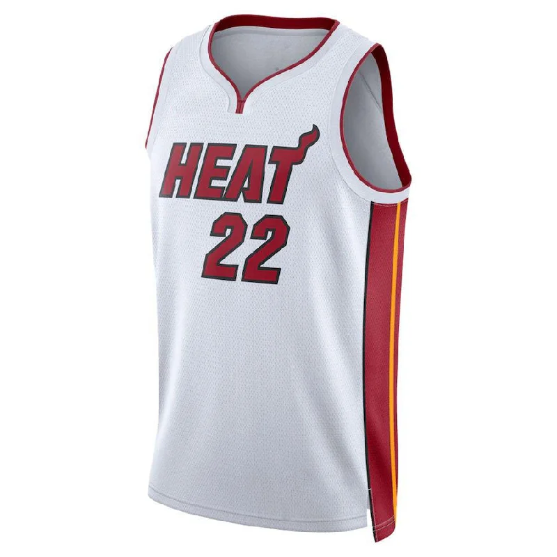 Breathable Basketball Jersey for Quick Movements-M.Heat #22 Jimmy Butler Unisex 2022-23 Swingman Jersey Association Edition White Stitched American Basketball Jersey