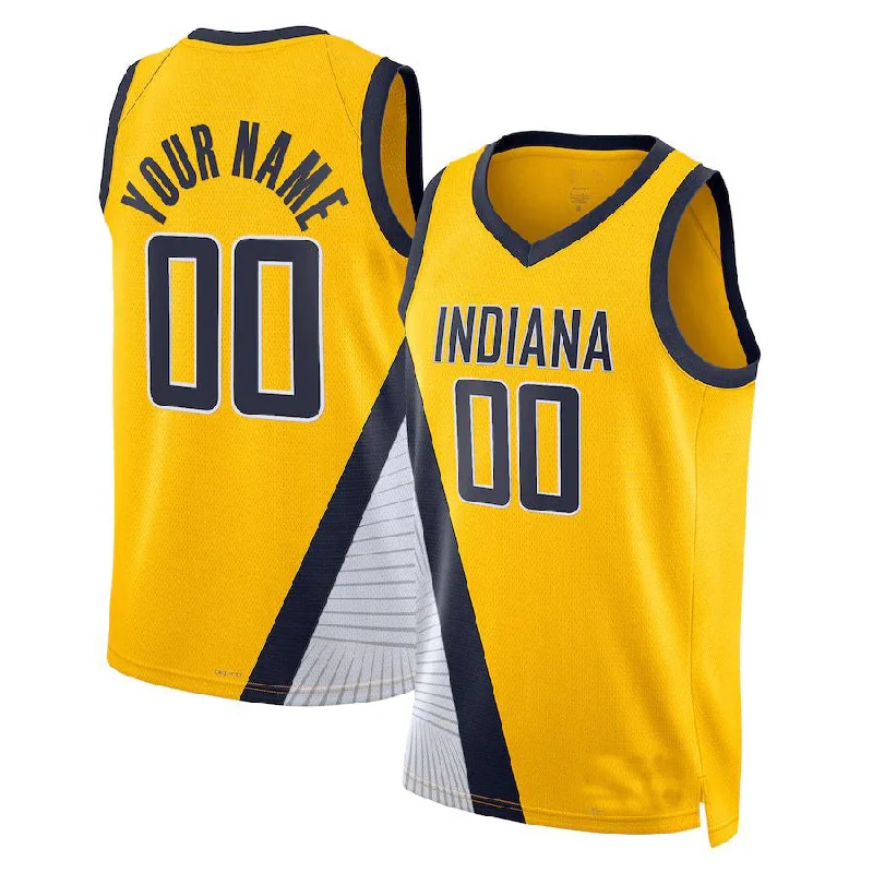 Premium Basketball Jersey for International Teams-Custom IN.Pacers Jordan Brand Unisex 2022-23 Swingman Jersey Statement Edition Yellow Stitched Basketball Jersey