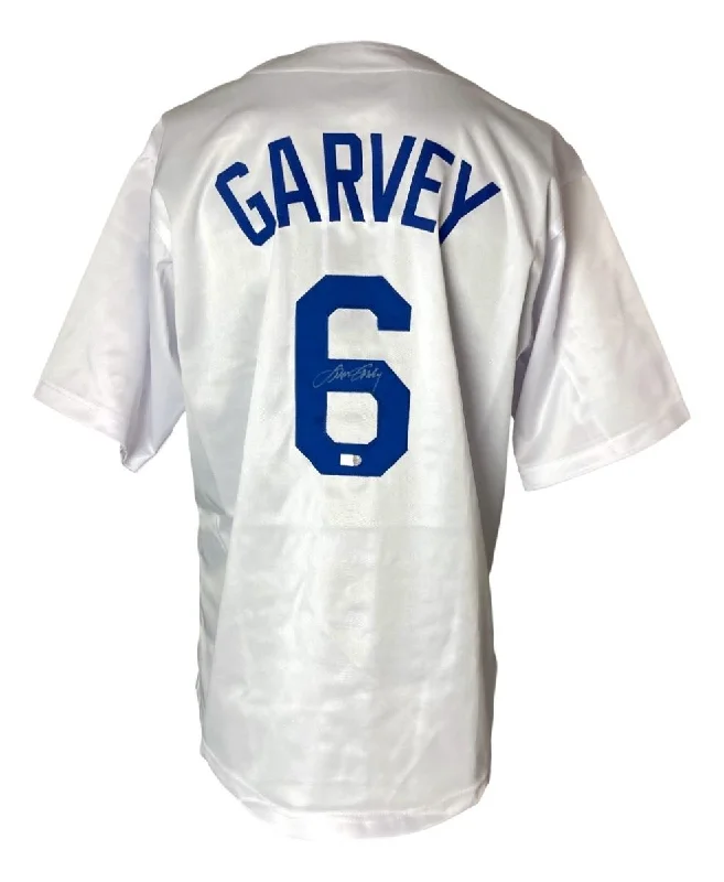 Comfortable Jersey for League Baseball Play-Steve Garvey Los Angeles Signed White Baseball Jersey Sports Integrity