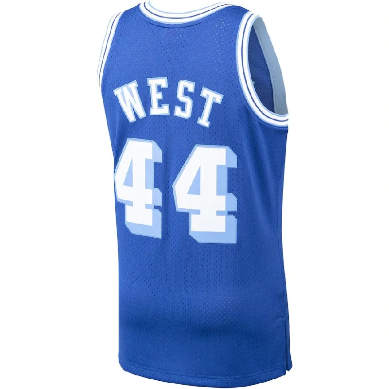 Lightweight Basketball Jersey for Travel and Game Days-LA.Lakers #44 Jerry West Mitchell & Ness Hardwood Classics 1960-61 Swingman Jersey Royal Stitched American Basketball Jersey