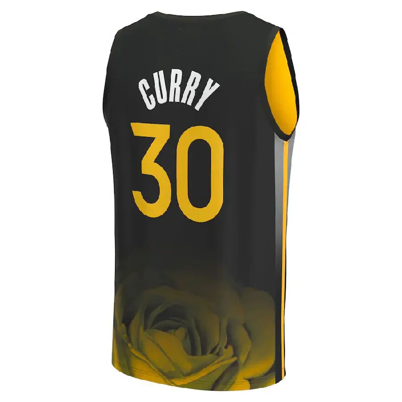 Premium Basketball Jersey for International Teams-G.State Warriors #30 Stephen Curry Fanatics Branded 2022-23 Fastbreak Jersey City Edition Black Stitched American Basketball Jersey