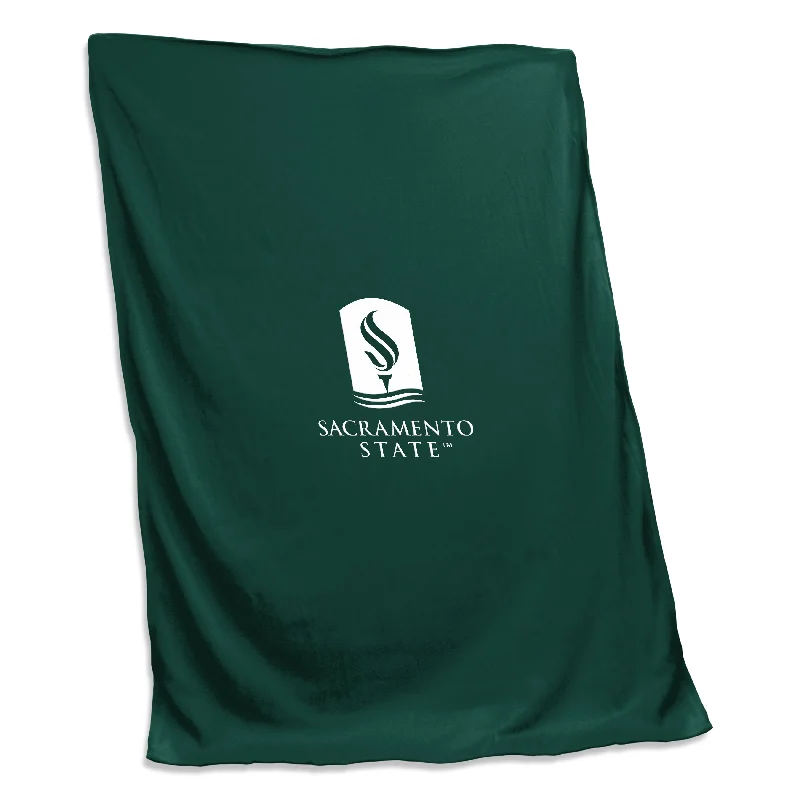 Team Home Textiles with Printed Patterns for Stylish Decor-Sacramento State Screened Sweatshirt Blanket