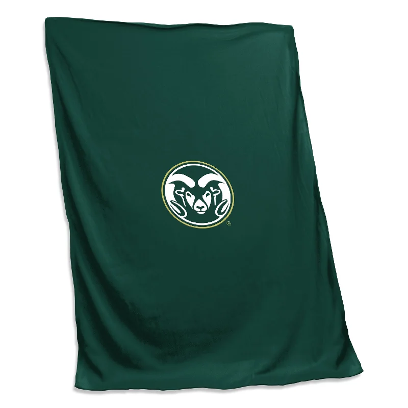 Personalized Team Home Textiles for College Dorm Rooms-Colorado State Sweatshirt Blanket (Screened)