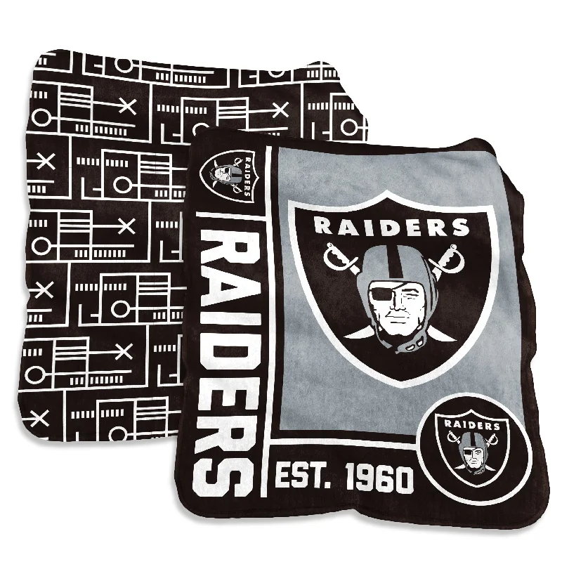 Team Home Textiles with Printed Patterns for Stylish Decor-Las Vegas Raiders 60x70 Super Plush Blanket