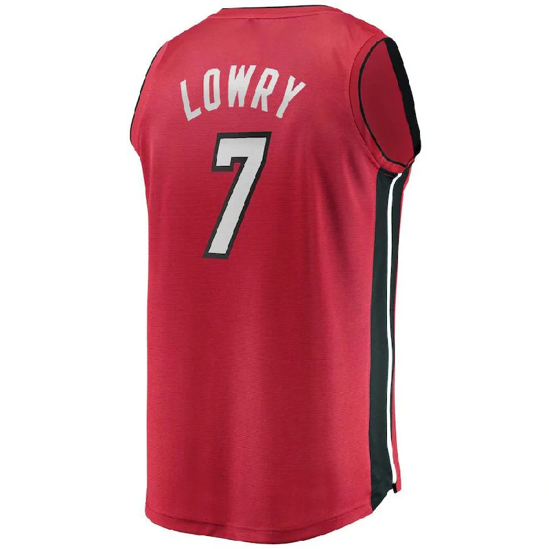 Classic Basketball Jersey for Game Day-M.Heat #7 Kyle Lowry Fanatics Branded 2022-23 Fast Break Replica Jersey Red Statement Edition Stitched American Basketball Jersey