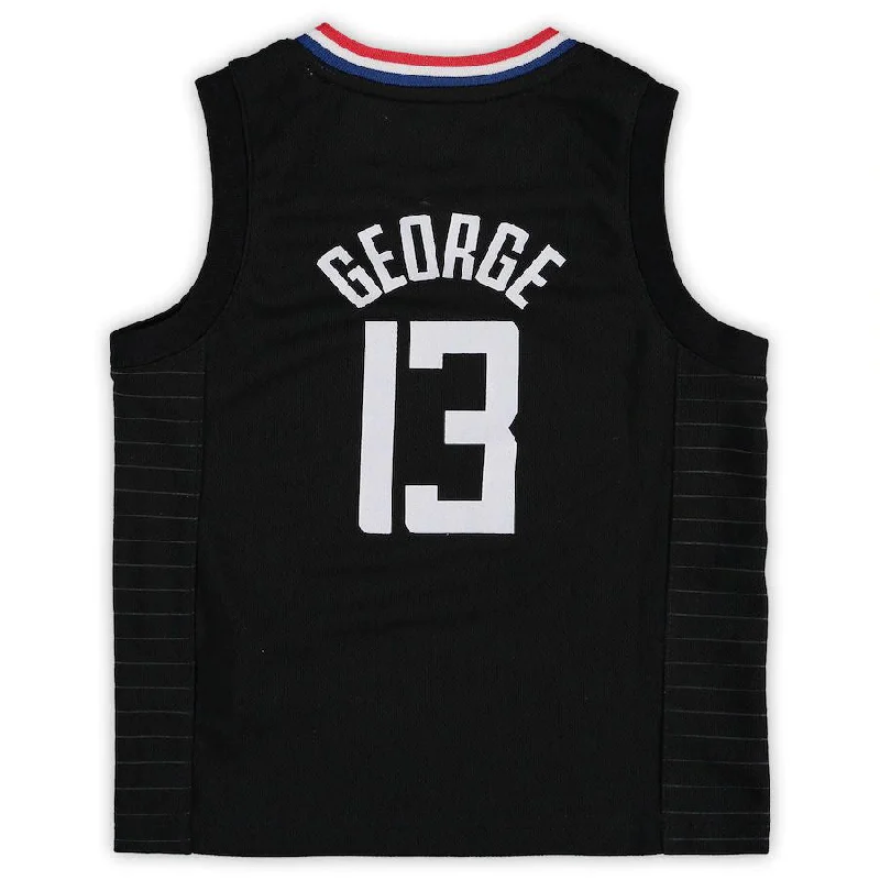 Classic Basketball Jersey for Game Day-LA.Clippers #13 Paul George Jordan Brand Preschool 2020-21 Fast Break Replica Jersey  Statement Edition Black Stitched American Basketball Jersey