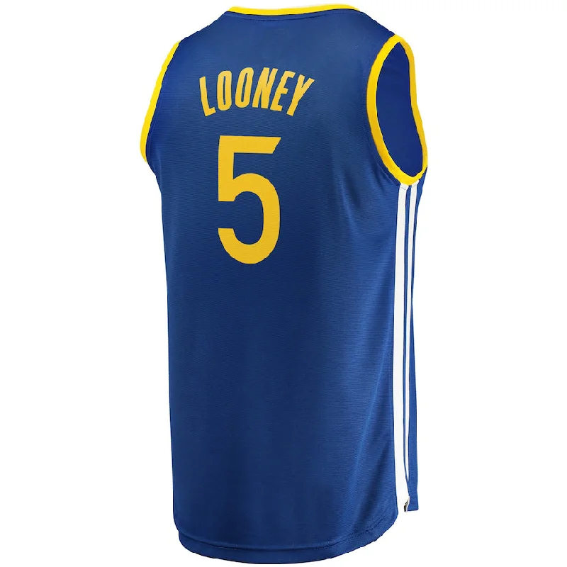 Stylish Basketball Jersey with Bold Patterns and Colors-G.State Warriors #5 Kevon Looney Fanatics Branded Fast Break Replica Player Team Jersey Blue Stitched American Basketball Jersey