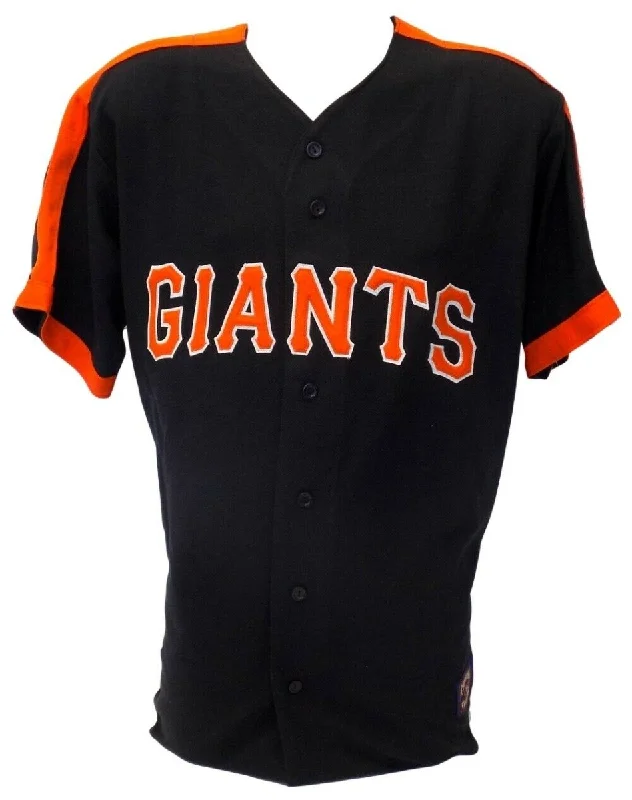 Classic Baseball Jersey for Fan Collections-San Francisco Giants Black Majestic Cooperstown Collection XL Baseball Jersey