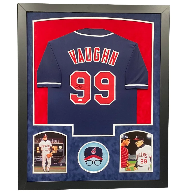 Durable Baseball Jersey for Outdoor Games-Charlie Sheen Signed Major League Blue Custom Double-Suede Framed baseball Jersey (JSA)